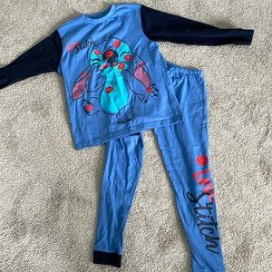 Disney Stitch cotton PJ set 9-10 yr sizing